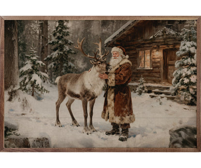 Kendrick Home Santa And His Reindeer Cabin