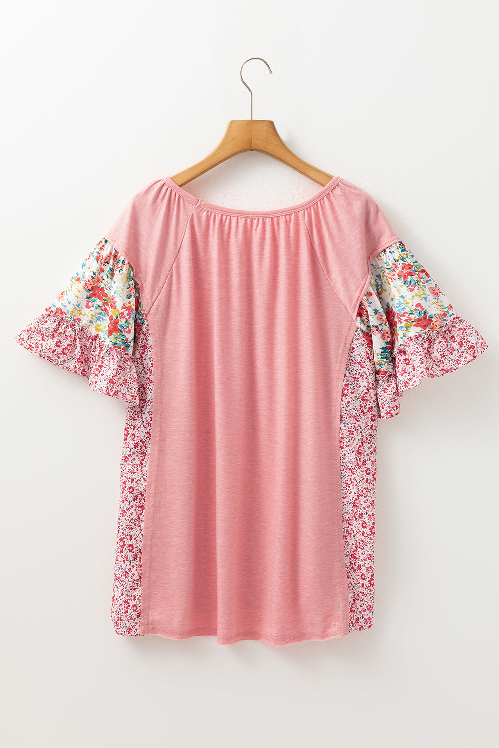 Threaded Pear Lacey Ruffled Short Sleeve PLUS Blouse
