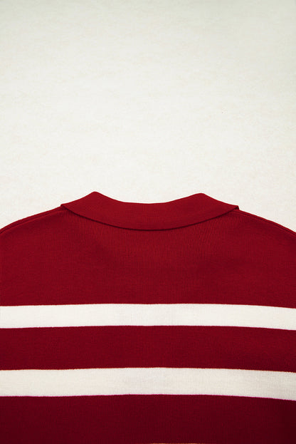 Threaded Pear Ariya Stripe Collared Sweater