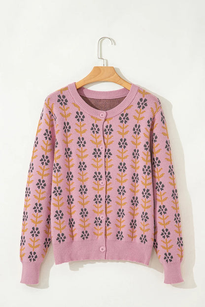 Threaded Pear Dulce Ribbed Banded Cardigan Sweater
