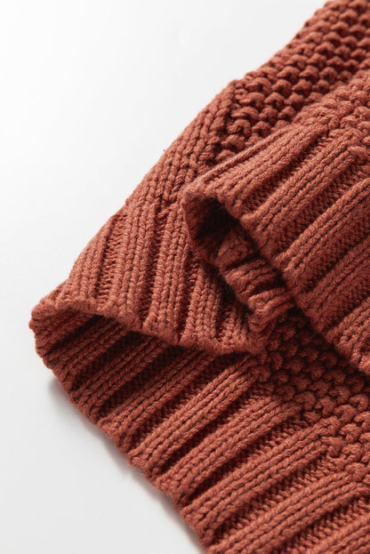 Threaded Pear Willaira Slouchy Textured Knit Sweater