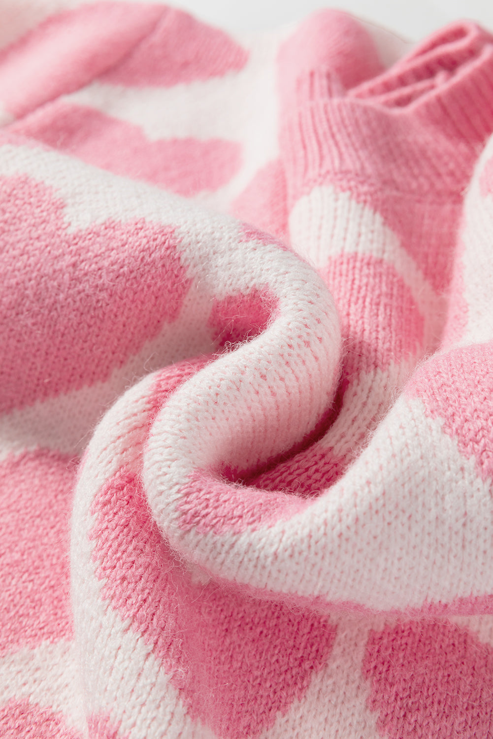 Threaded Pear Skylar Heart Print Knit Sweater