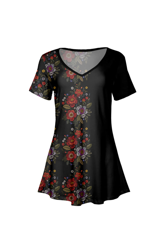 Black & Red Floral-