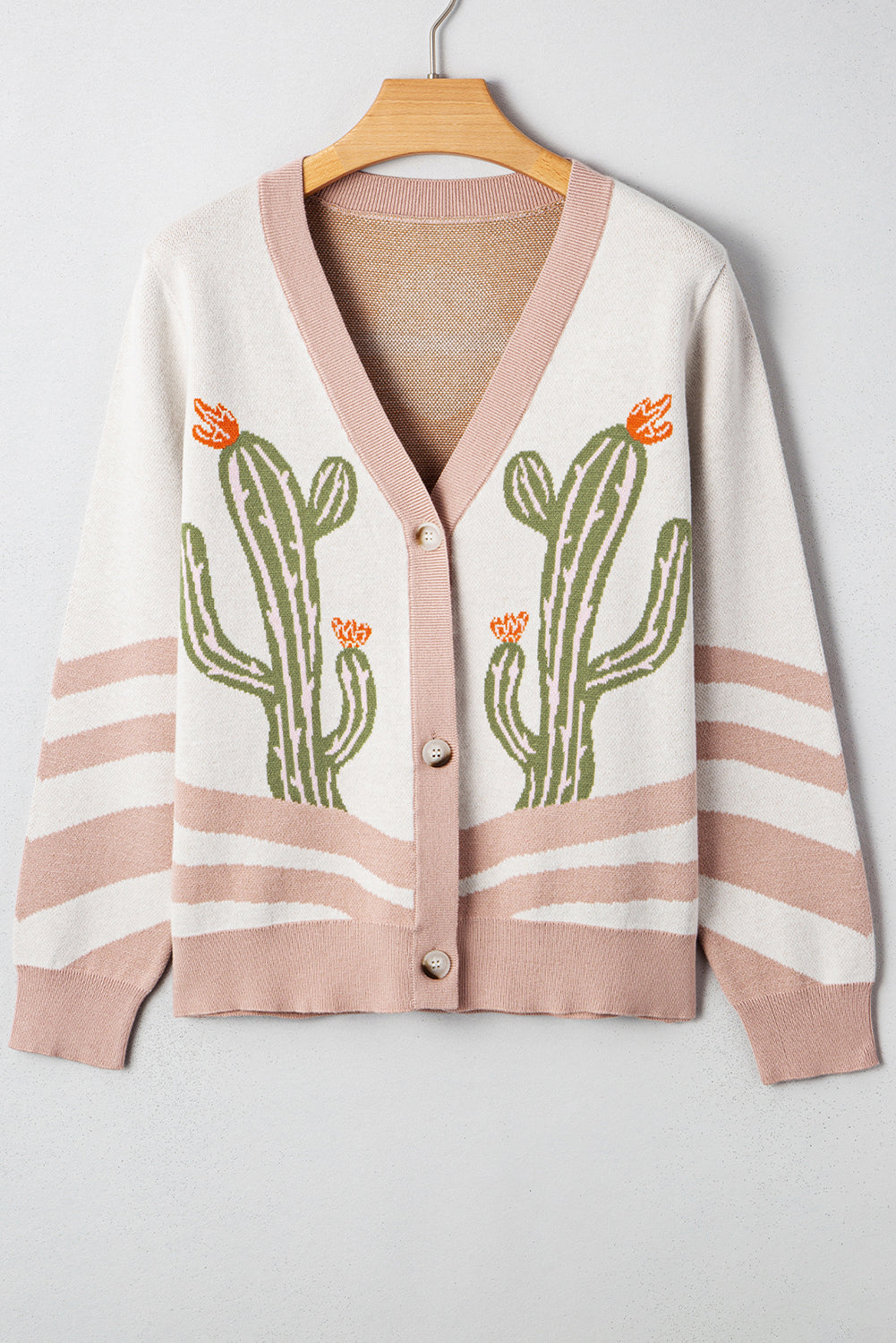 Threaded Pear Paulina Desert Cactus Front Sweater