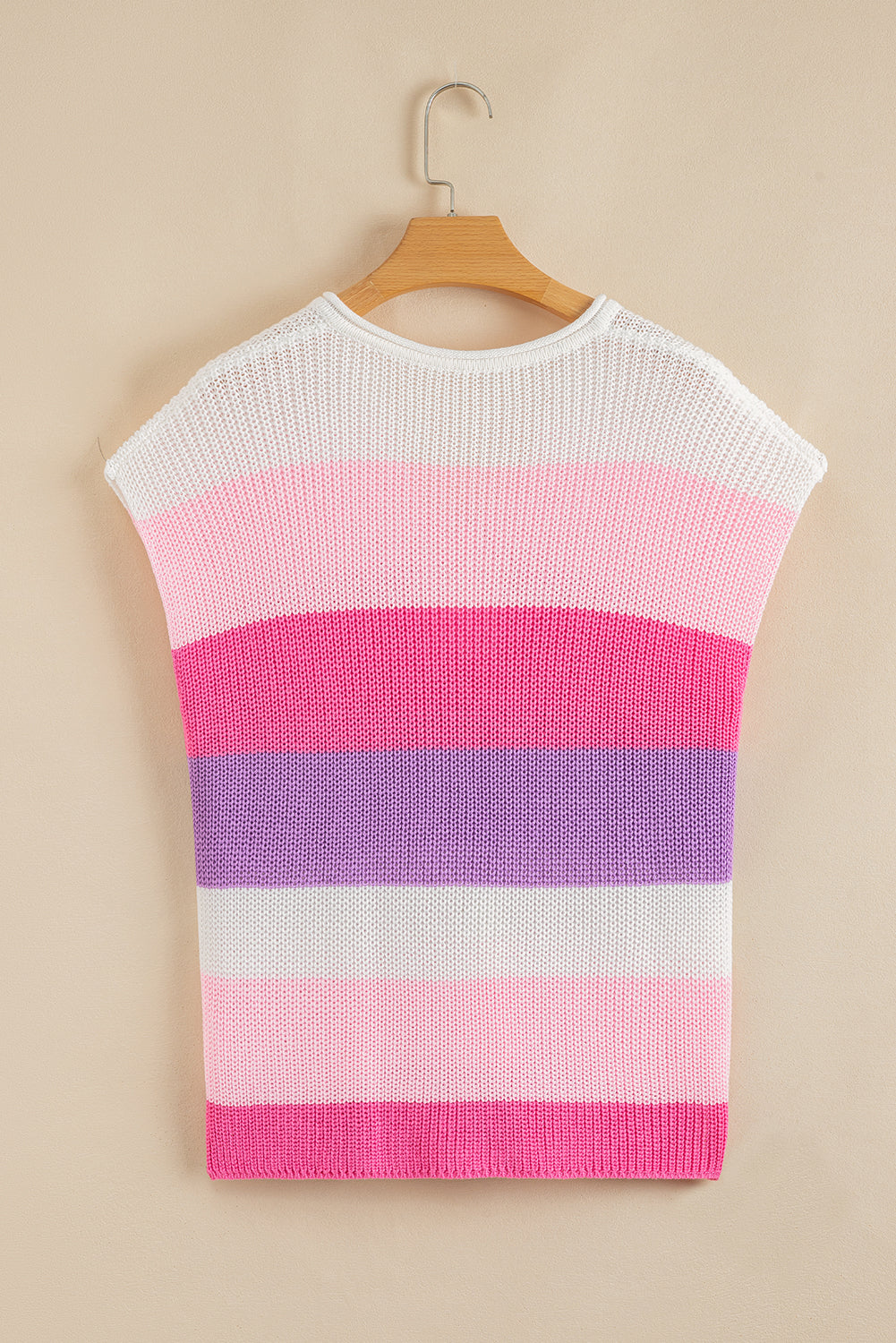 Threaded Pear Elliot Color Block Notch V Neck Sweater Top