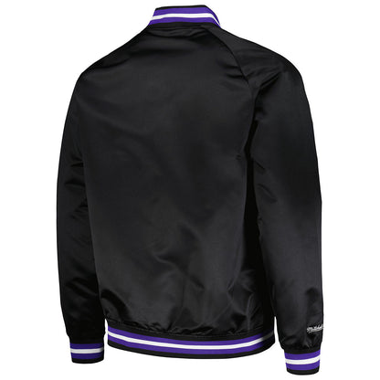 Mitchell & Ness Men's Lightweight Satin Jacket Vintage Logo Jazz Jackets