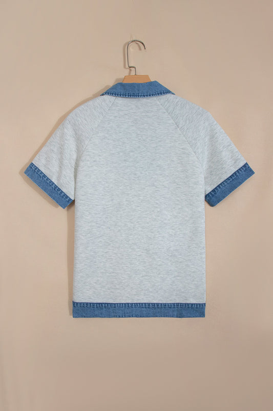 Threaded Pear Mckayla Cuffed Short Sleeve Top