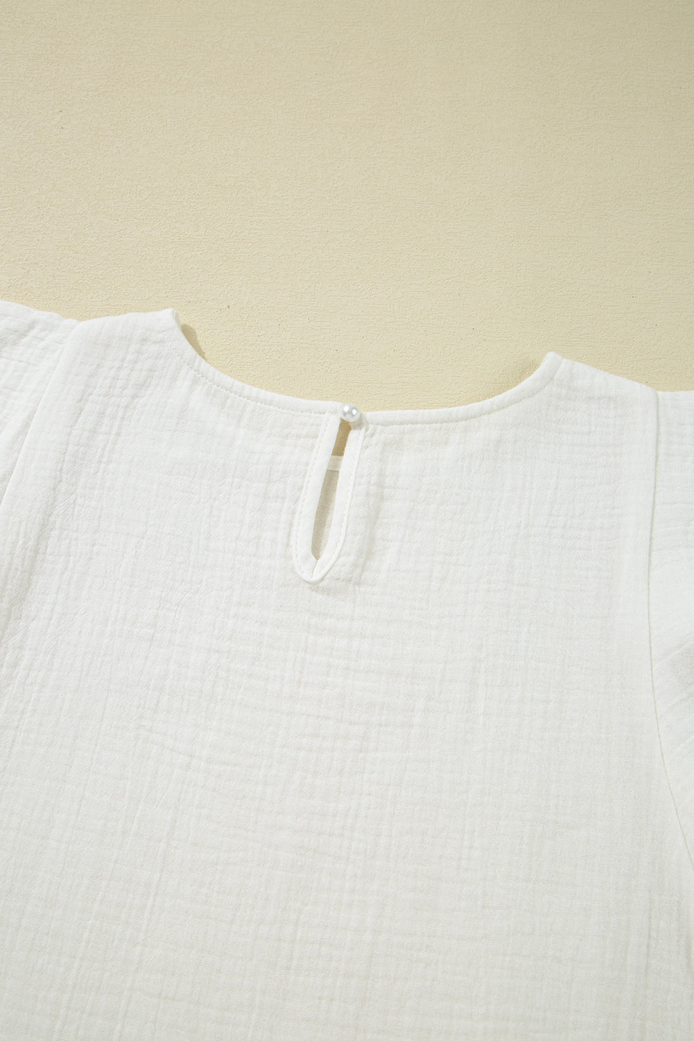 Threaded Pear Cecelia Ruffled Flutter Sleeve Blouse
