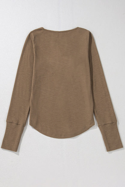 Threaded Pear Khaleesi anglaise Broider Ribbed Long Sleeve Top
