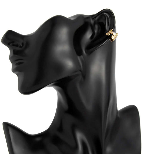 Goldtone Flower Ear Cuffs