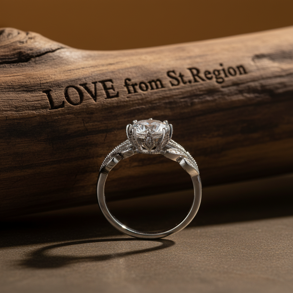 Crystal & Silvertone Prong-Set Floral Cocktail Ring