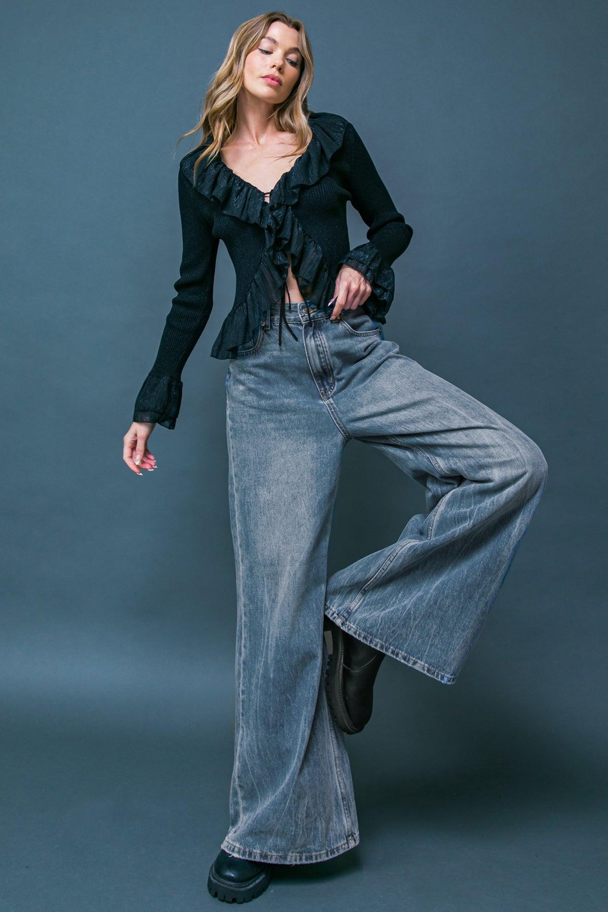 Daring Trend Washed Denim Pants
