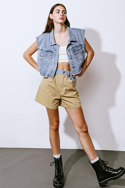 Major Mood Denim Twill Shorts
