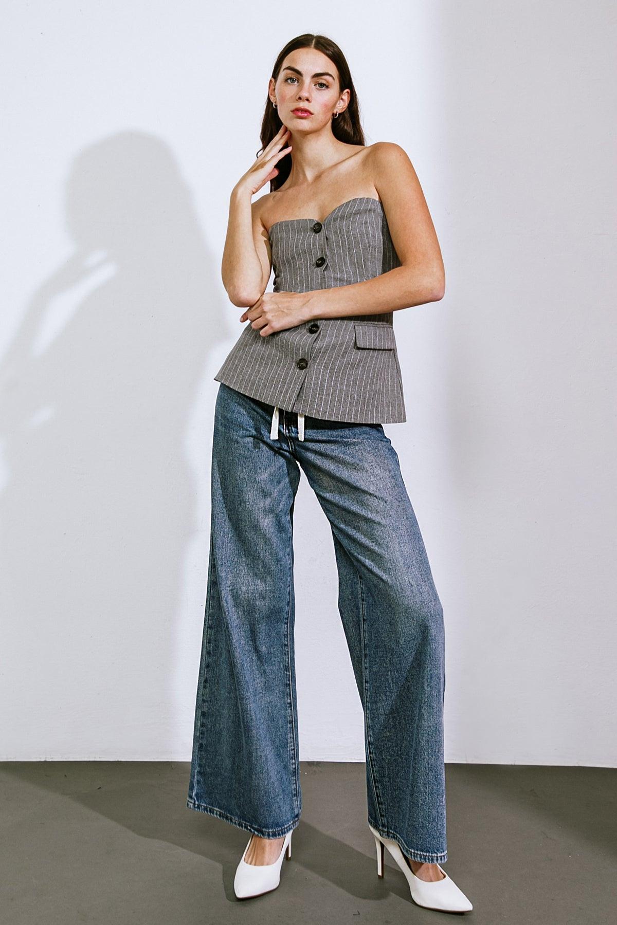 Get to the Point Woven Top