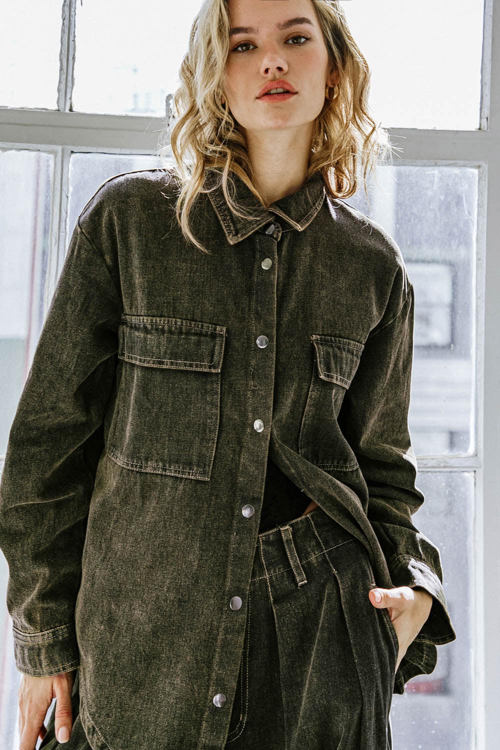 Stuck in Your Ways Denim Top