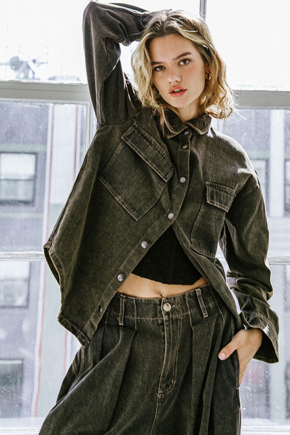 Stuck in Your Ways Denim Top