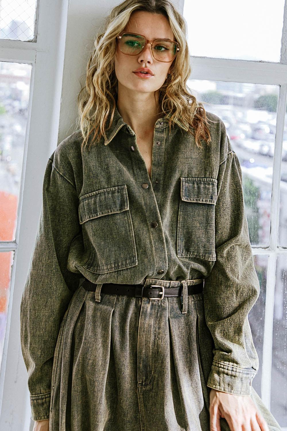 Stuck in Your Ways Denim Top