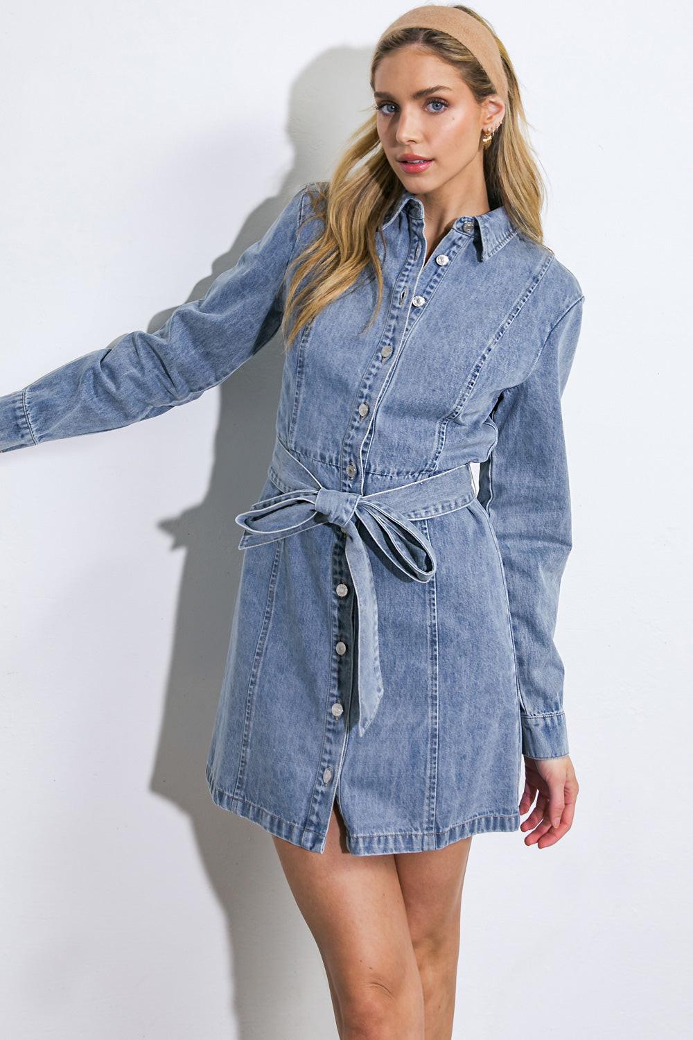Be a Light Denim Mini Dress