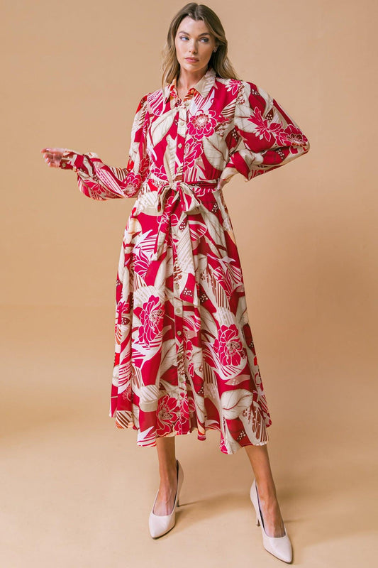 Heart of Woven Midi Dress