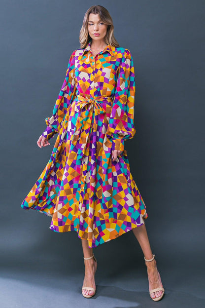 Change in the Air Woven Midi Dress