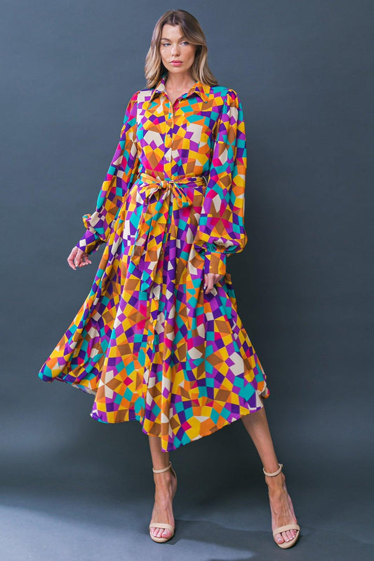 Change in the Air Woven Midi Dress
