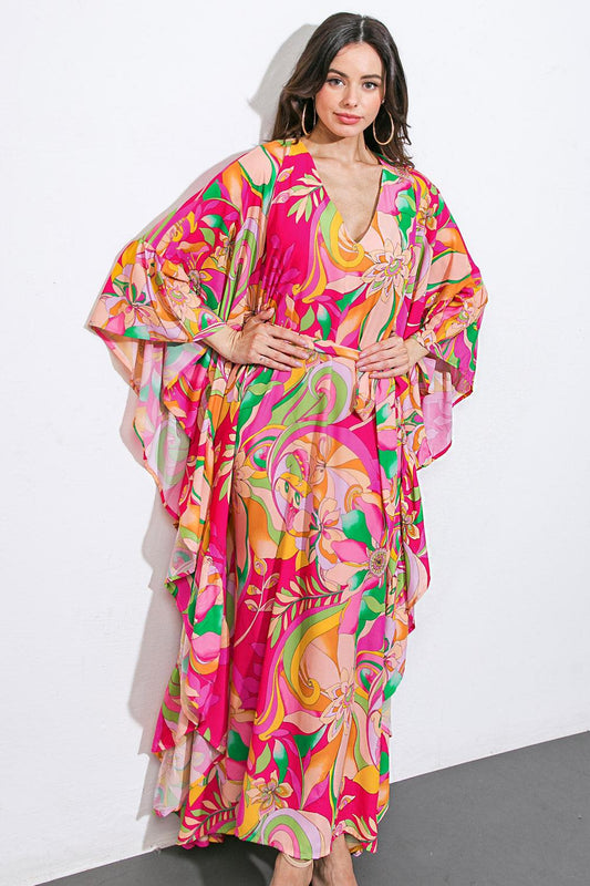 Seaside Girls Woven Kaftan Dress