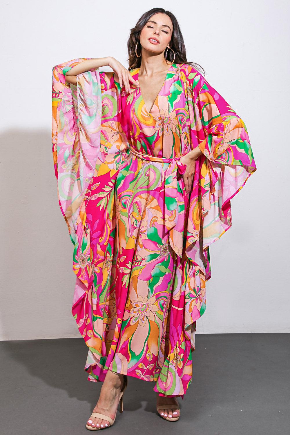 Seaside Girls Woven Kaftan Dress