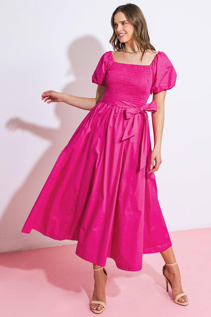 A Peaceful Place Woven Midi Dress
