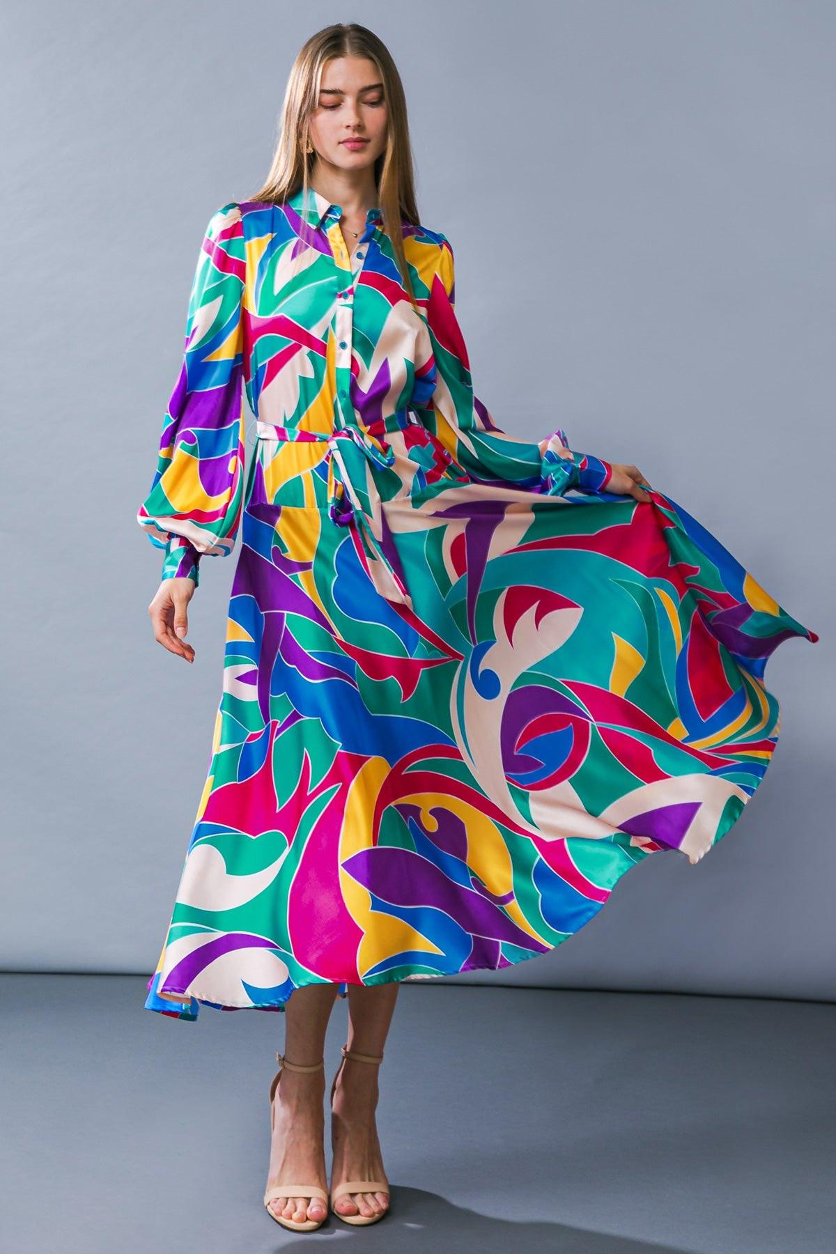 Focused on Priorities Woven Midi Dress