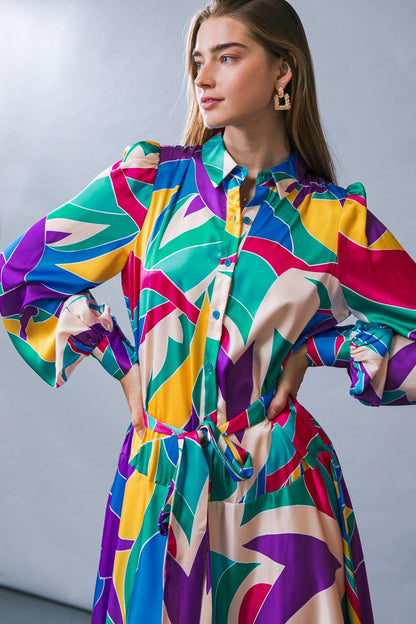 Focused on Priorities Woven Midi Dress