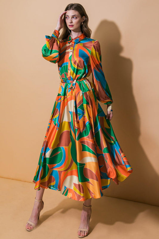 Focused on Priorities Woven Midi Dress