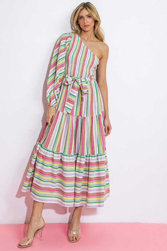 No Matter Where I Go Woven Midi Dress