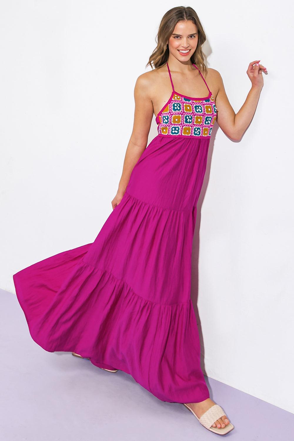 After Party Woven Midi Dress