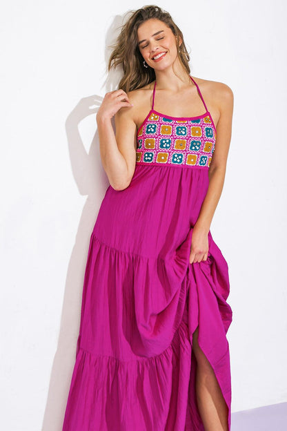 After Party Woven Midi Dress