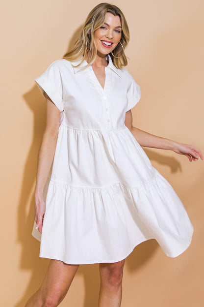 Timeless Beauty Twill Mini Dress
