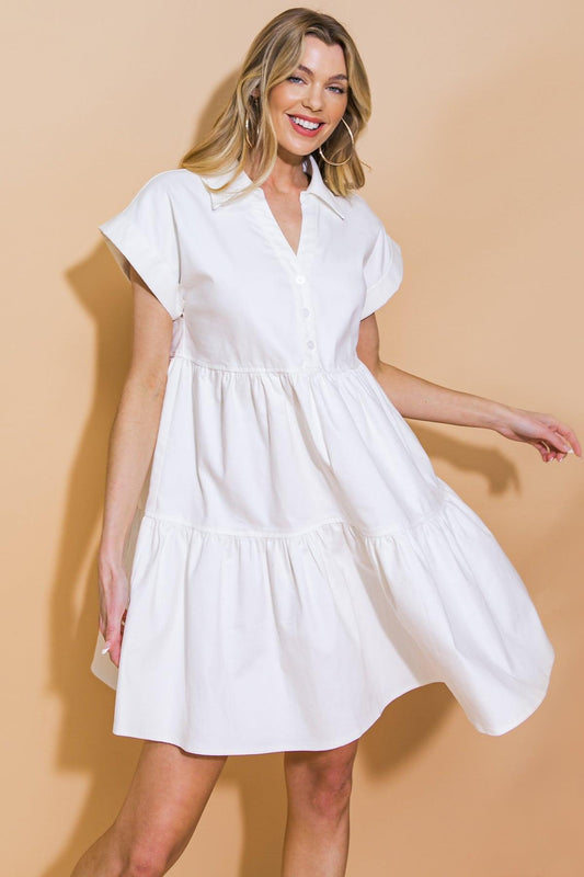 Timeless Beauty Twill Mini Dress