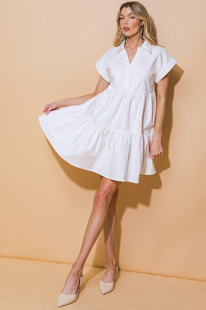 Timeless Beauty Twill Mini Dress