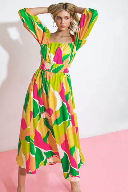 A Second Thought Woven Midi Dress