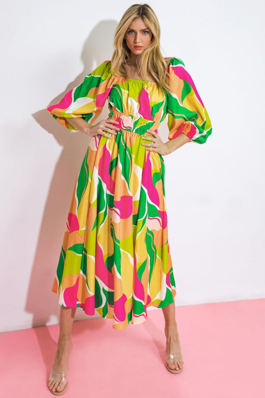 A Second Thought Woven Midi Dress
