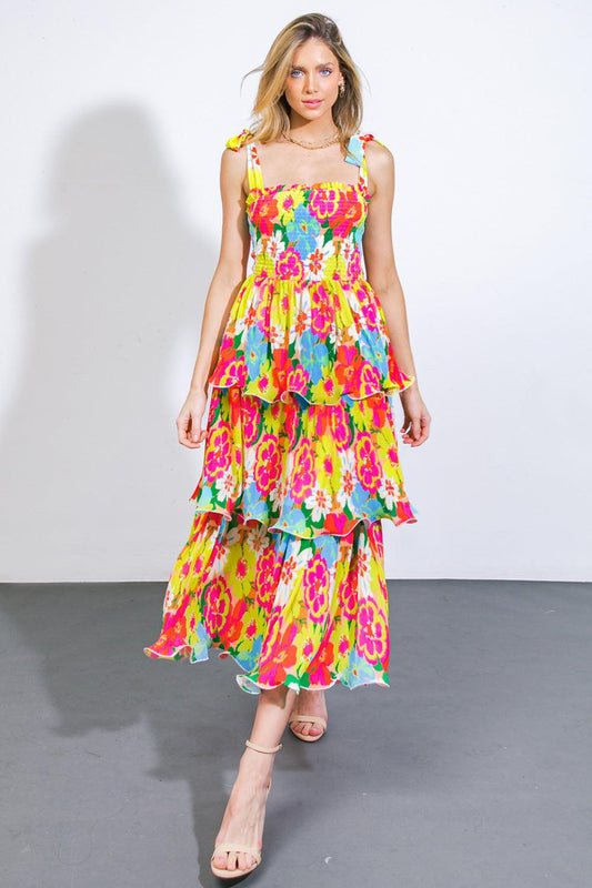 Visions From the Meadow Woven Midi Dress