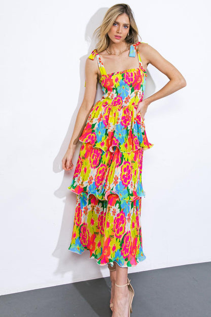 Visions From the Meadow Woven Midi Dress