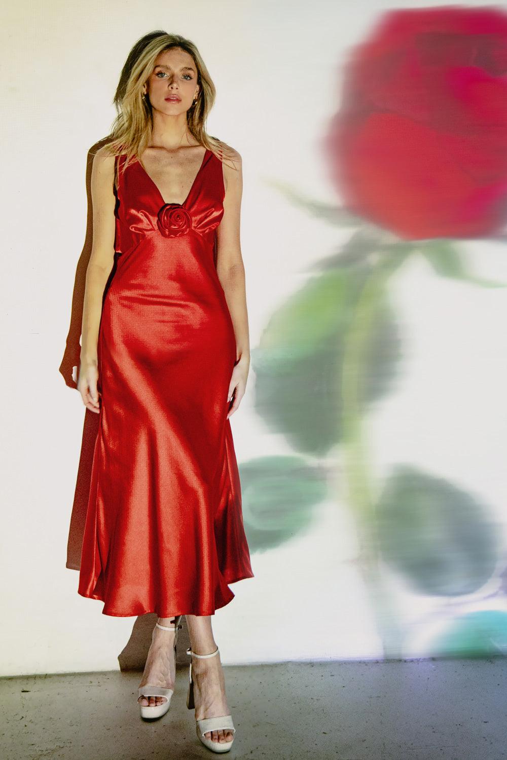 Beyond Words Woven Midi Dress
