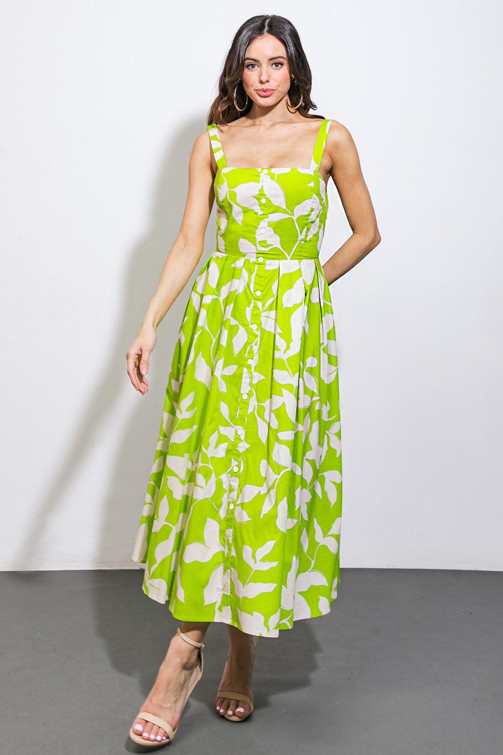 A Passionate Heart Woven Midi Dress