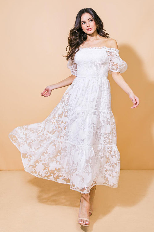 Love in Your Eyes Woven Midi Dress