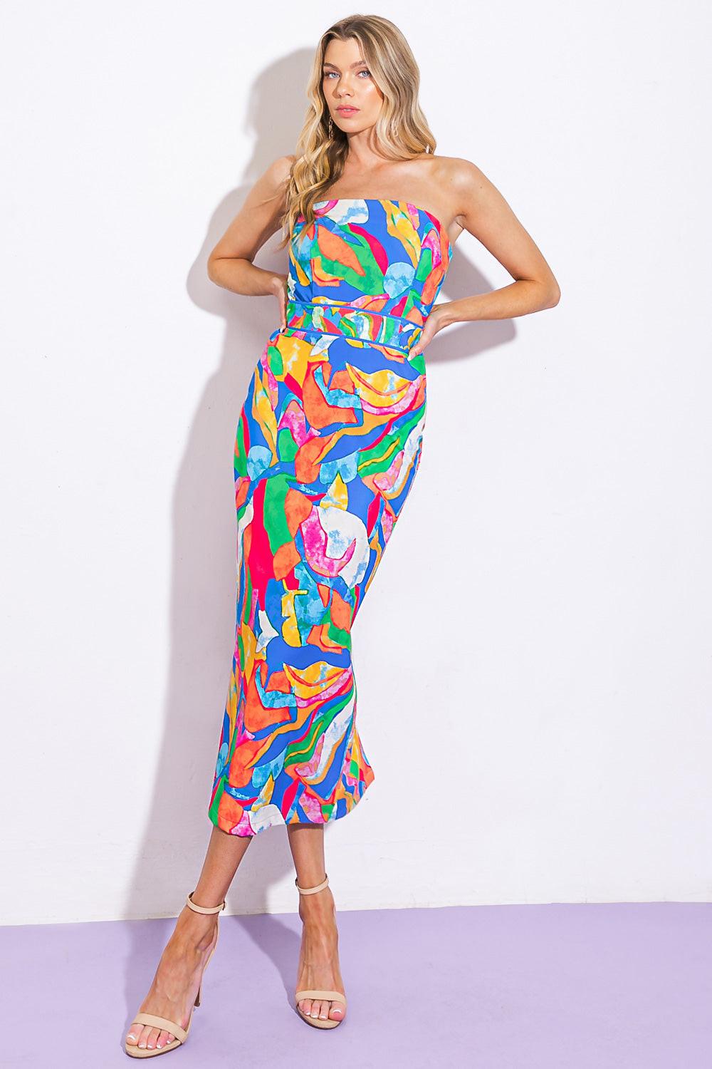 Seeking Sun Ponti Midi Dress