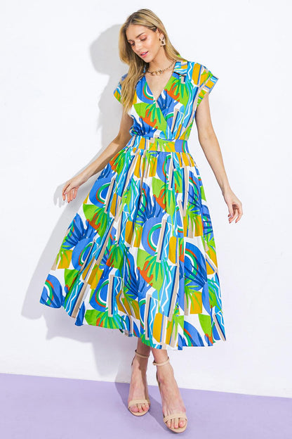 Summer Mirage Woven Midi Dress