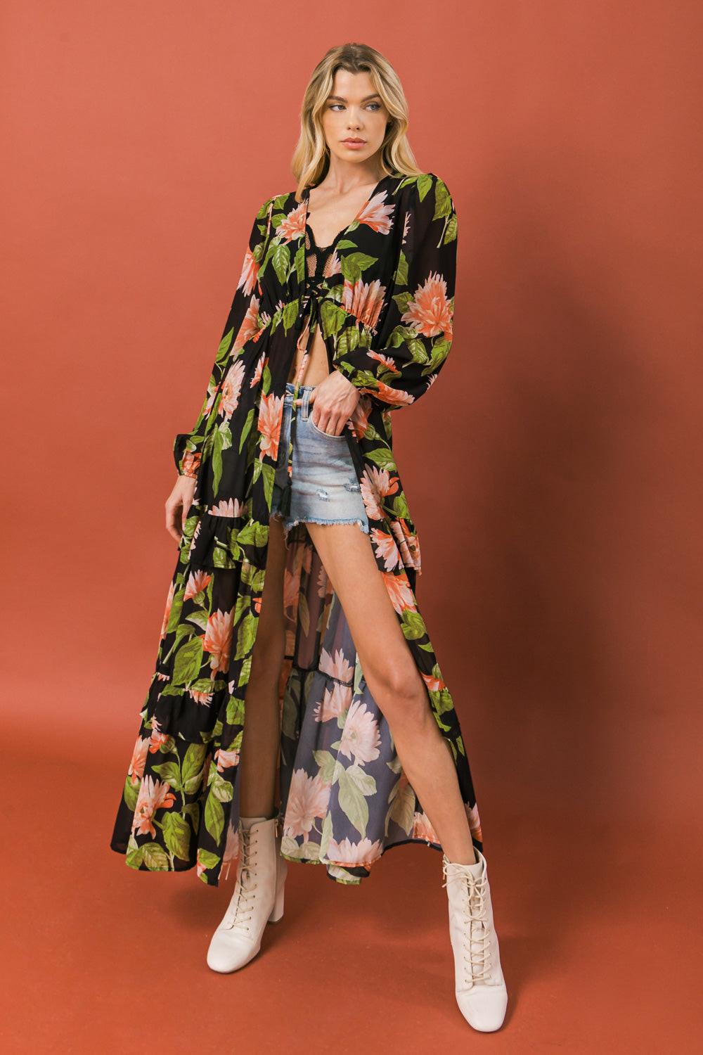 Bein With the Basics Woven Maxi Cover up