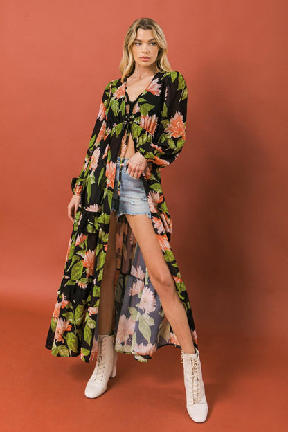 Bein With the Basics Woven Maxi Cover up