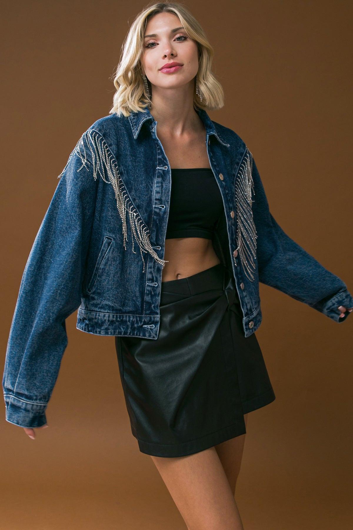 Stunning Excellence Washed Denim Jacket