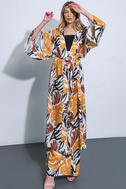 Where the Wind Woven Midi Kimono
